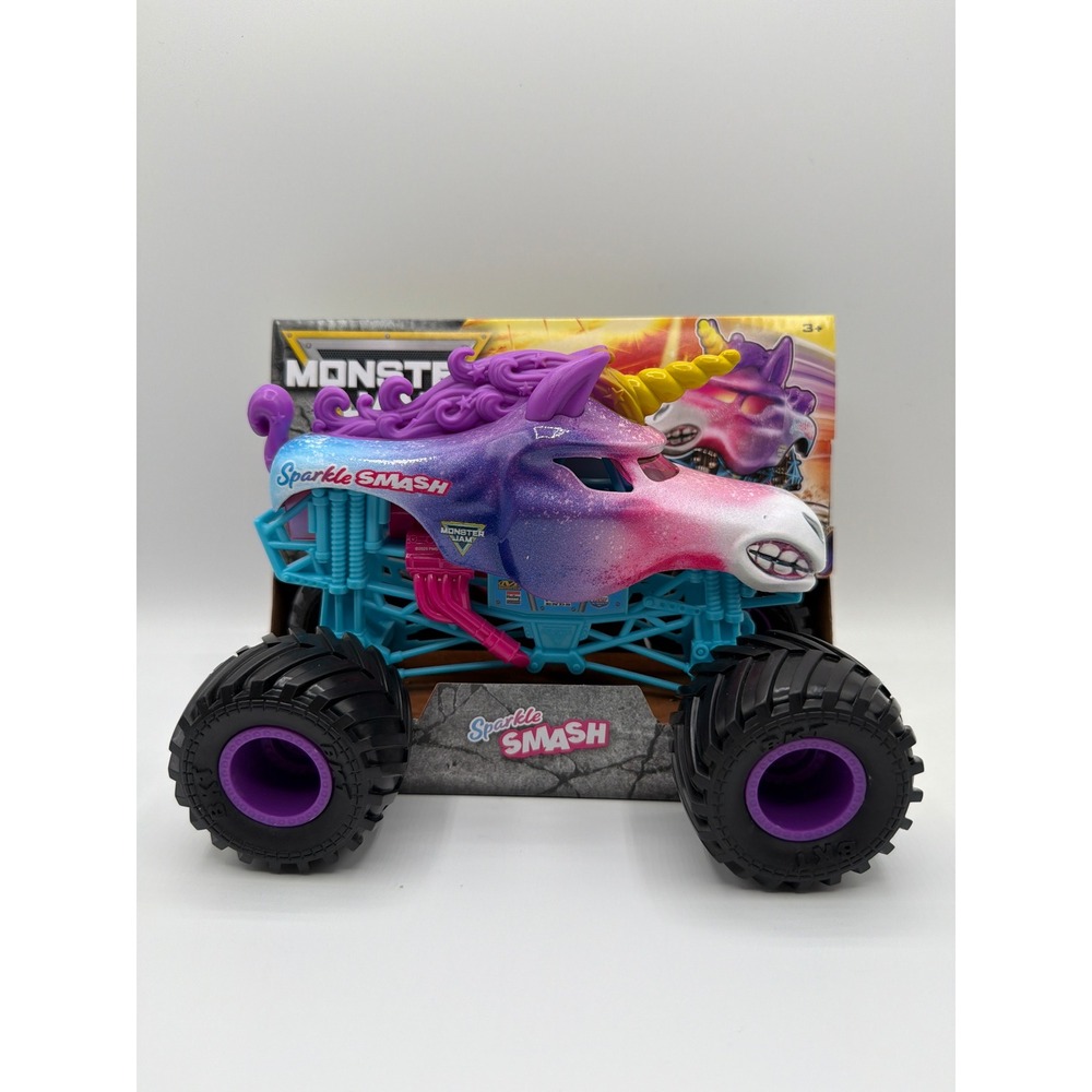 Monster Jam Sparkle Smash Unicorn 1:24 Spin Master Series 26 New in Box